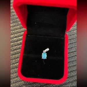 925 sterling silver opal pendant